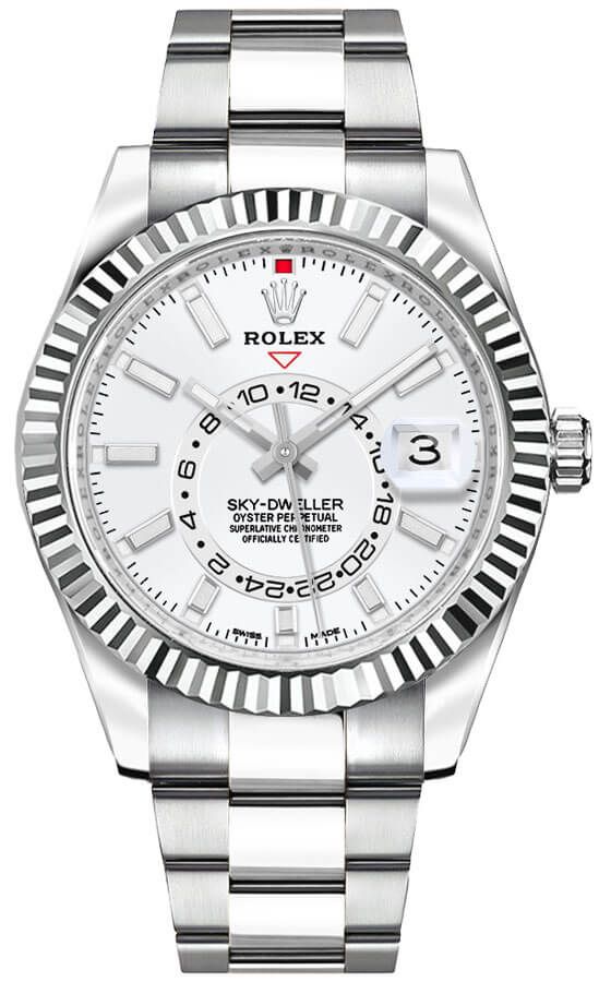Rolex Sky-Dweller Watches Mens White Self winding Automatic 326934-0001 Watch