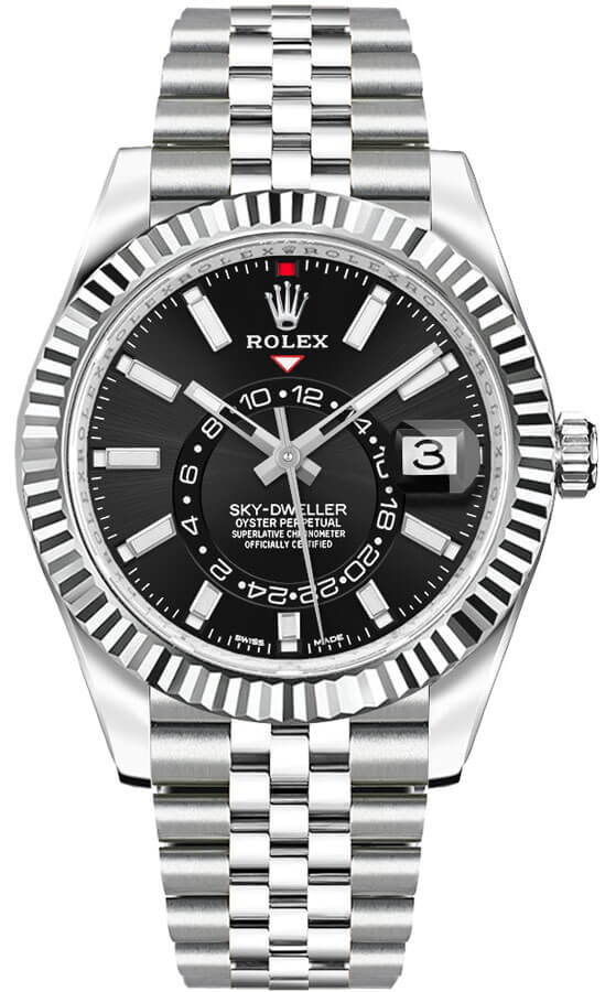 Rolex Sky-Dweller Watches Mens Black Self winding Automatic 326934-0006 Watch