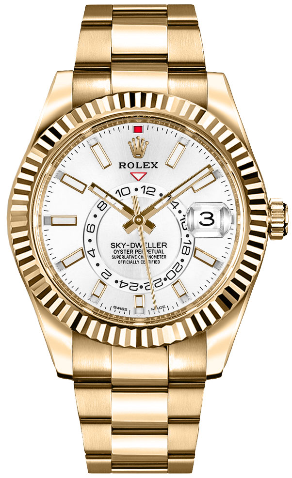 Rolex Sky-Dweller Watches Mens White Self Winding Automatic 326938-0005 Watch