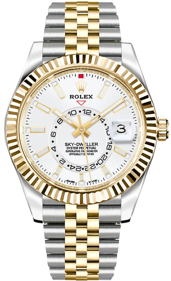 Rolex Sky-Dweller Watches Mens White Self winding Automatic 326933-0010 Watch