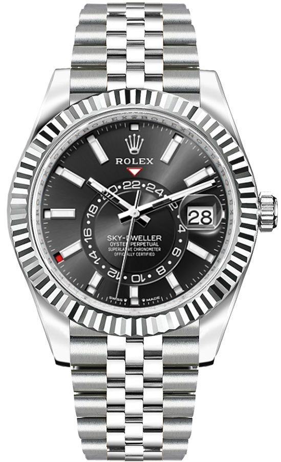 Rolex Sky-Dweller Watches Mens Black Self Winding Automatic 336934-0008 Watch