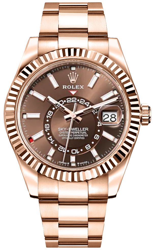 Rolex Sky-Dweller Watches Mens Brown Self Winding Automatic 336935-0002 Watch