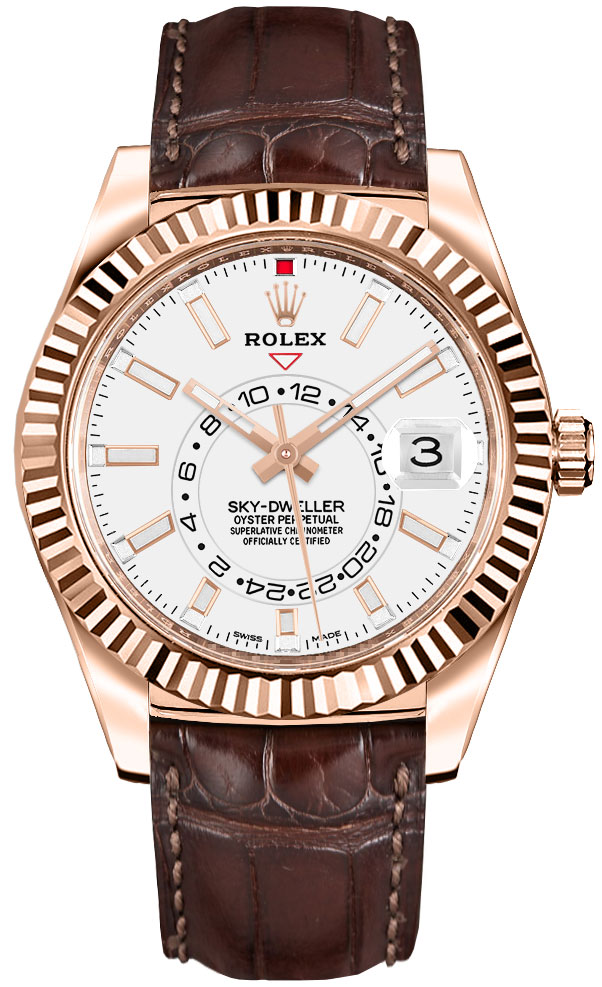 Rolex Sky-Dweller Watches Mens White Self winding Automatic 326135-0006 Watch