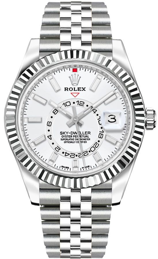 Rolex Sky-Dweller Watches Mens White Self winding Automatic 326934-0002 Watch