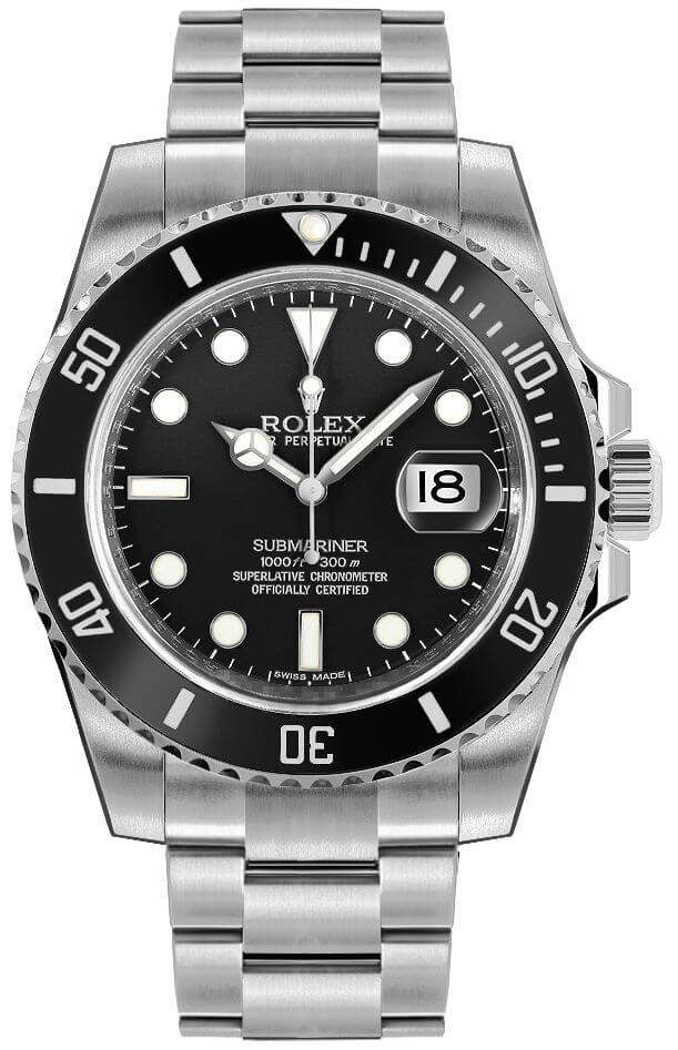 Rolex Submariner Watches Mens Black Self winding Automatic 116610LN-0001-SD Watch