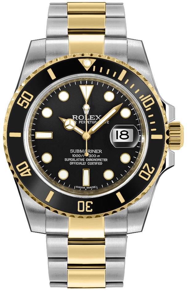 Rolex Submariner Watches Mens Black Self winding Automatic 116613LN-0001 Watch