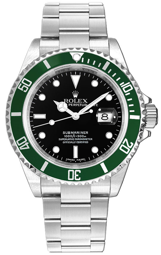 Rolex Submariner Watches Mens Black Self winding Automatic 16610LV Watch