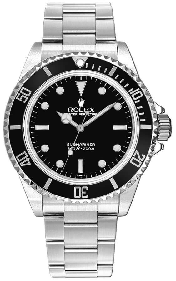 Rolex Submariner Watches Mens Black Self winding Automatic 5513 Watch