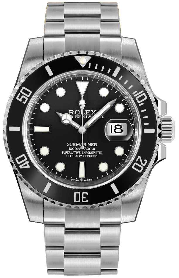Rolex Submariner Watches Mens Black Self winding Automatic 126610LN-0001 Watch