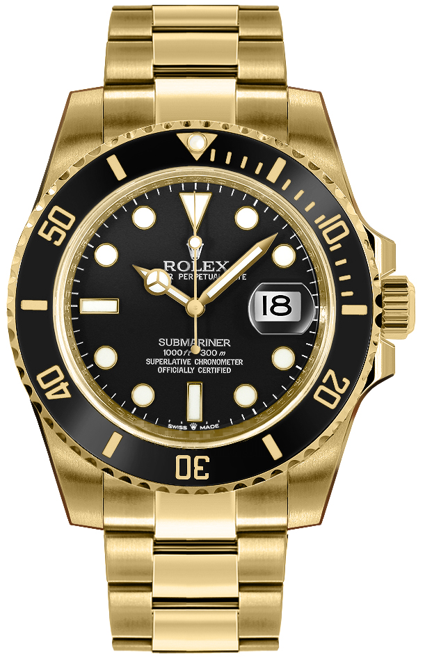 Rolex Submariner Watches Mens Black Self winding Automatic 126618LN-0002 Watch