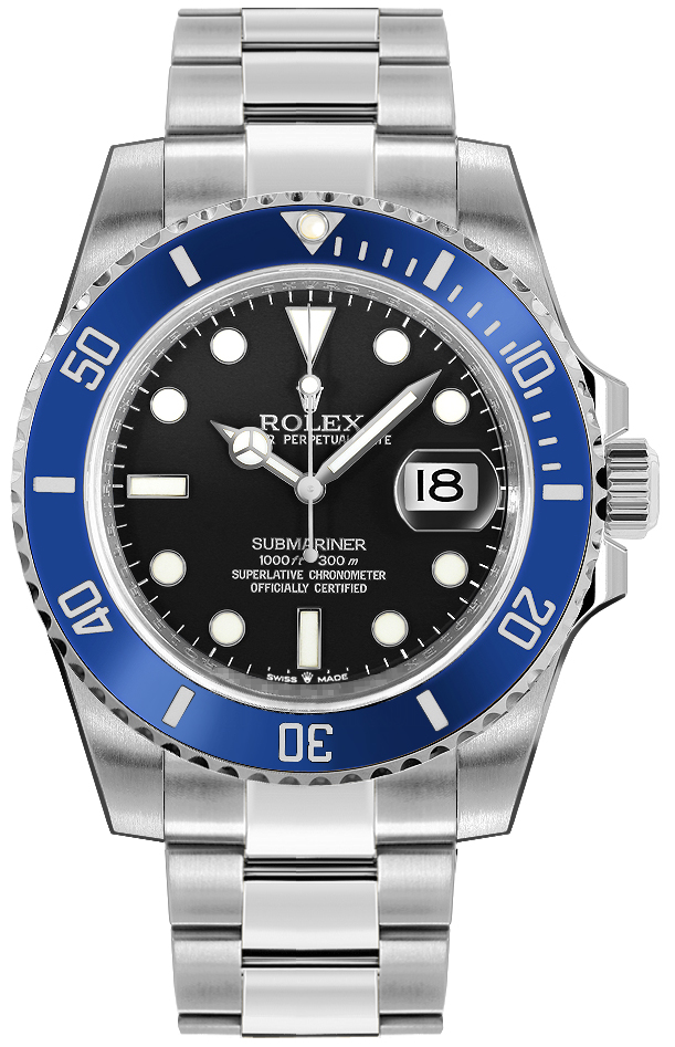 Rolex Submariner Watches Mens Black Self winding Automatic 126619LB-0003 Watch