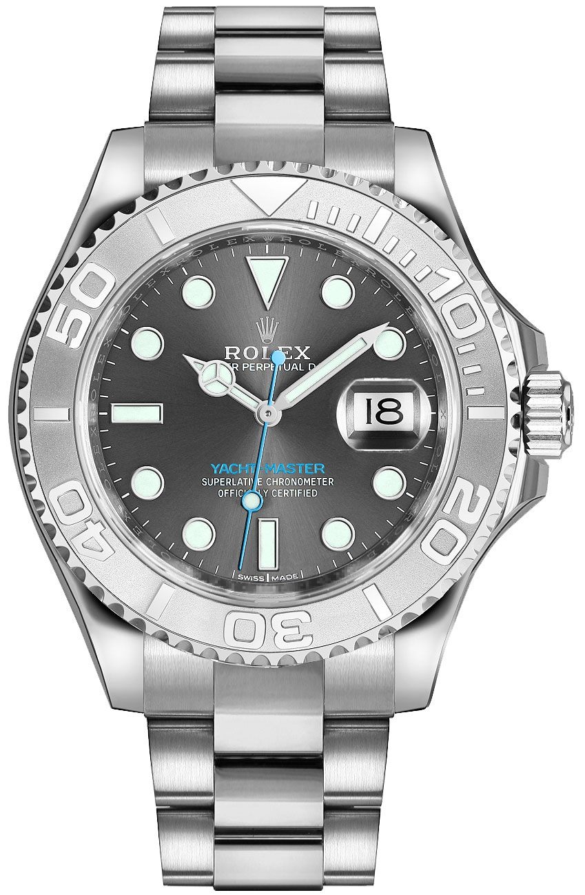 Rolex Yacht-Master Watches Mens Dark Rhodium Grey Self winding Automatic 116622-0003-SD Watch