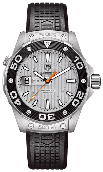 Tag Heuer Aquaracer Watches Mens Silver Battery Operated Quartz WAJ1111-FT6015 Watch