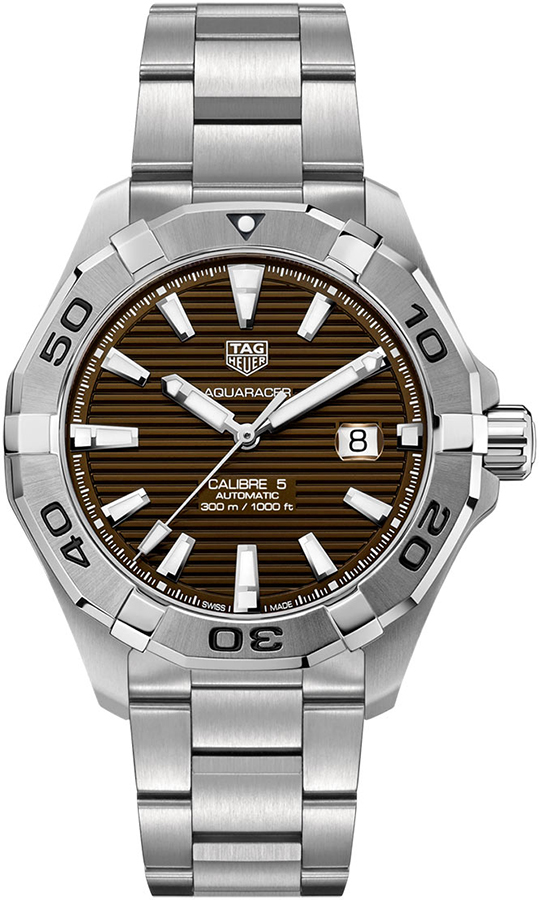 Tag Heuer Aquaracer Watches Mens Sunray Brushed Brown Self winding Automatic WAY2018.BA0927 Watch