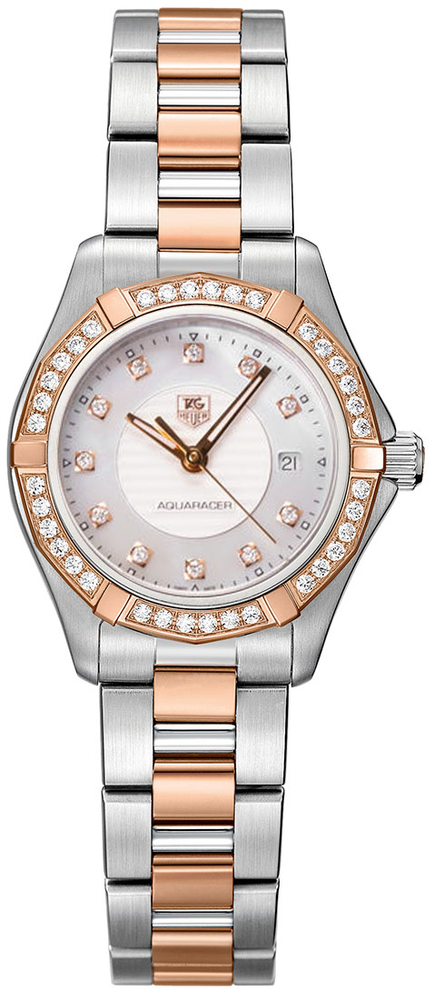 Tag Heuer Aquaracer Watches Ladies Pearl White 
Battery Operated Quartz WAP1452.BD0837 Watch