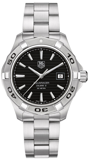 Tag Heuer Aquaracer Watches Mens Guilloche Black Self winding Automatic WAP2010.BA0830 Watch