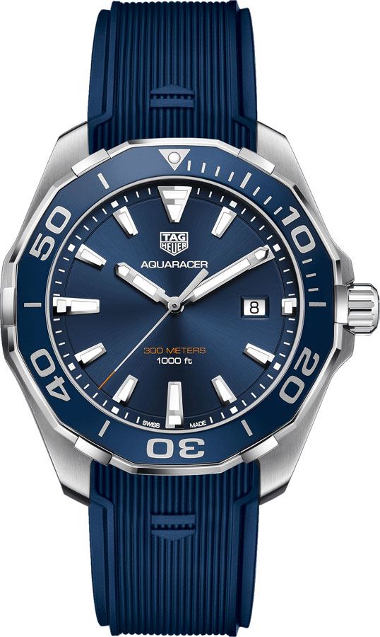 Tag Heuer Aquaracer Watches Mens Sunray Brushed Blue 
Battery Operated Quartz WAY101C.FT6153 Watch