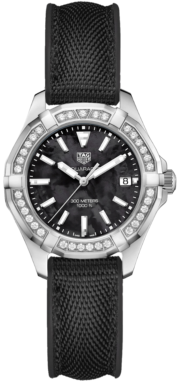 Tag Heuer Aquaracer Watches Ladies Mother of Pearl Black 
Battery Operated Quartz WAY131P.FT6092 Watch