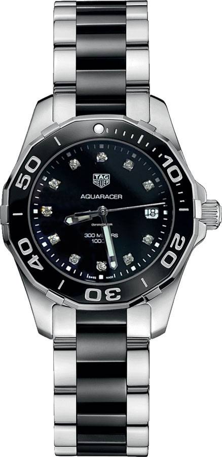Tag Heuer Aquaracer Watches Ladies Black Battery Operated Quartz WAY141C-BA0918 Watch