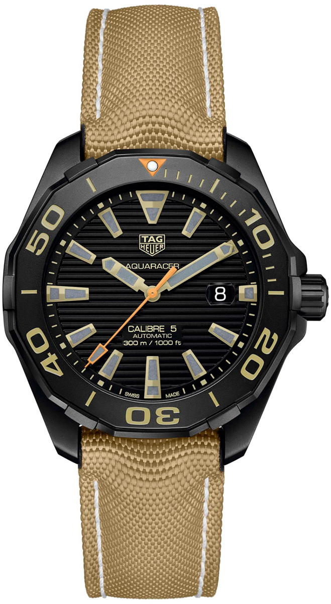 Tag Heuer Aquaracer Watches Mens Black Self winding Automatic WAY208C.FC6383 Watch