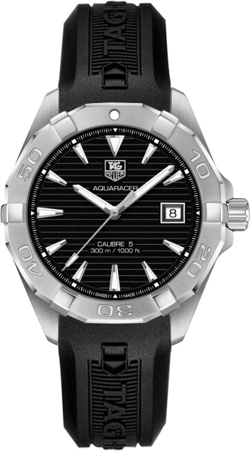 Tag Heuer Aquaracer Watches Mens Guilloche Black Self winding Automatic WAY2110.FT8021 Watch