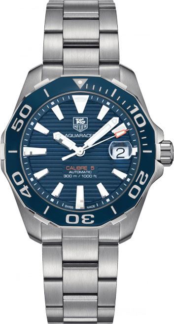 Tag Heuer Aquaracer Watches Mens Blue Dial with Orange Accents Self winding Automatic WAY211C.BA0928 Watch