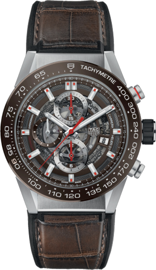 Tag Heuer Carrera Watches Mens Skeleton Brown Self winding Automatic CAR201U.FC6405 Watch