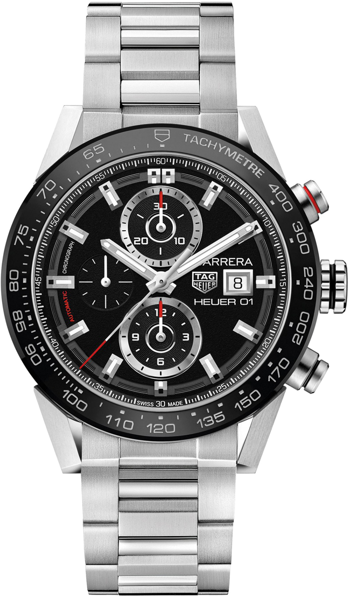 Tag Heuer Carrera Watches Mens Black Self winding Automatic CAR201Z.BA0714 Watch
