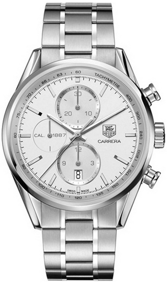 Tag Heuer Carrera Watches Mens Silver Self winding Automatic CAR2111.BA0720 Watch