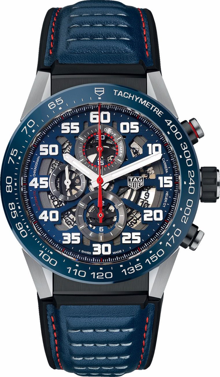 Tag Heuer Carrera Watches Mens Skeleton Blue Self winding Automatic CAR2A1N.FT6100 Watch