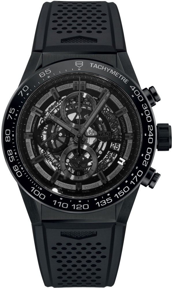 Tag Heuer Carrera Watches Black Skeleton Self winding Automatic CAR2A90.FT6071 Watch