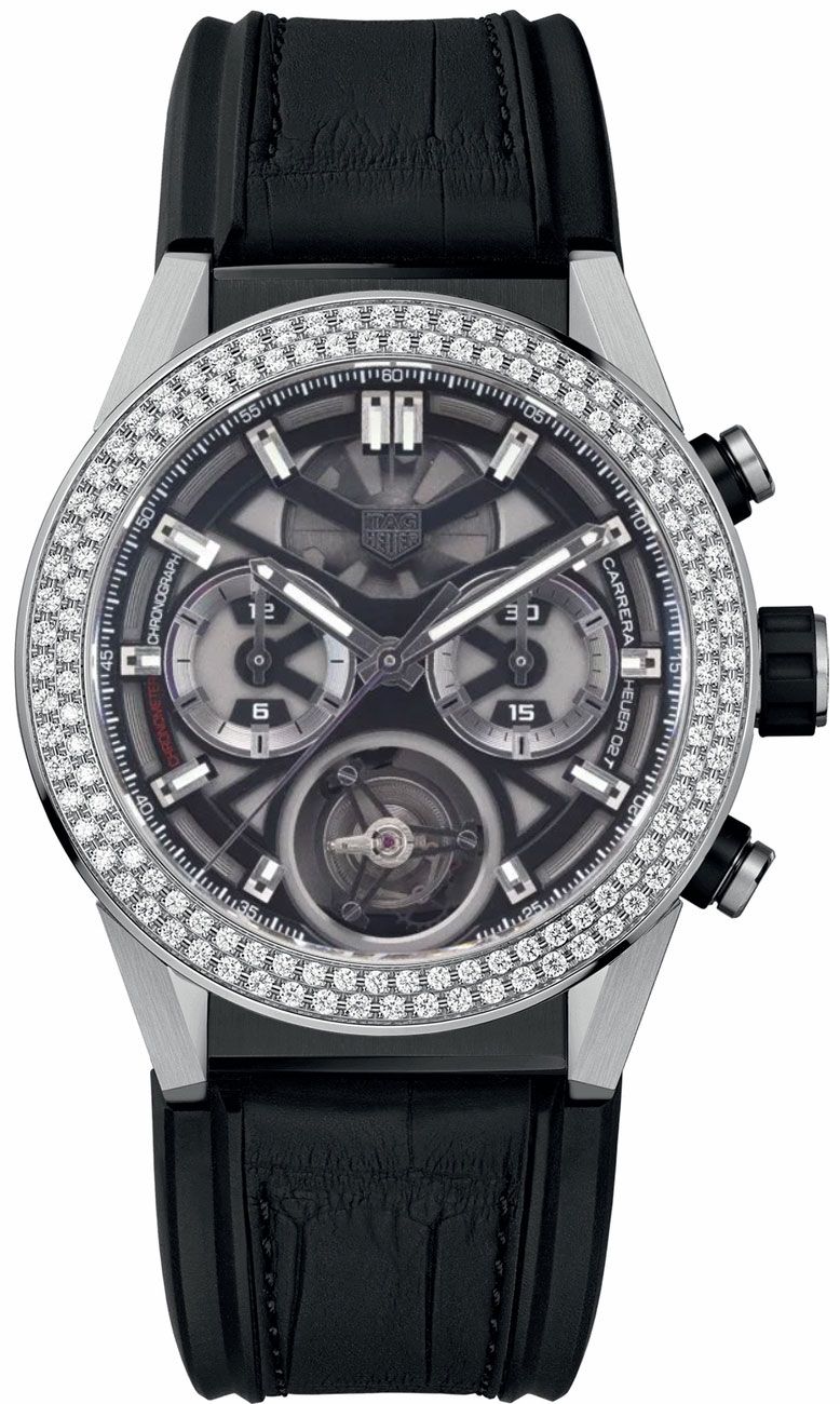 Tag Heuer Carrera Watches Mens Black Self winding Automatic Chronometer CAR5A80.FC6377 Watch