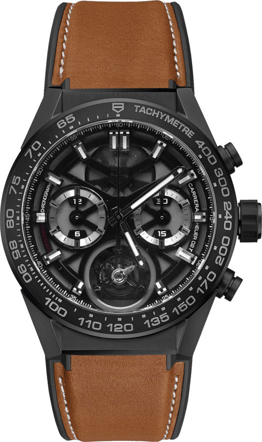 Tag Heuer Carrera Watches  Black Opalin Skeleton Self winding Automatic Chronometer CAR5A90.FT6121 Watch