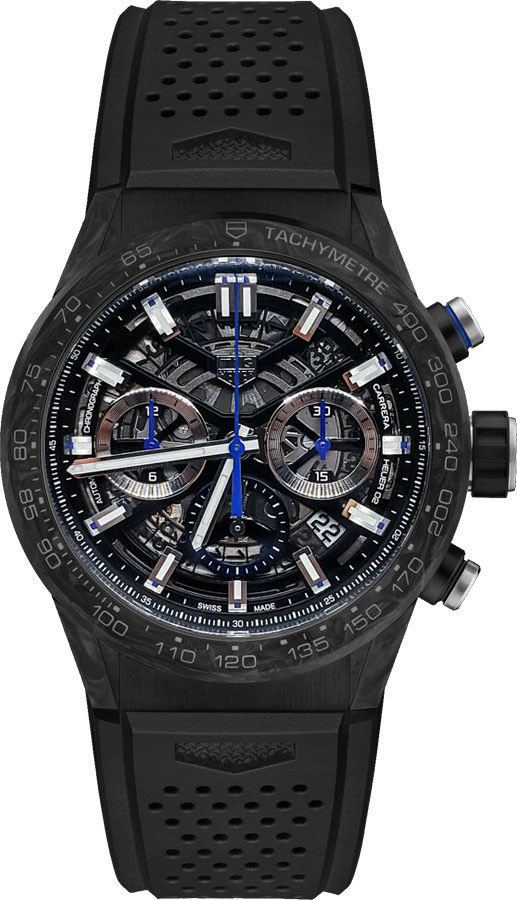 Tag Heuer Carrera Watches Mens Black Skeleton Self winding Automatic CBG2017.FT6143 Watch