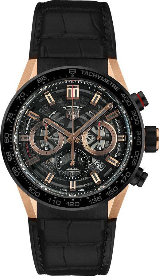 Tag Heuer Carrera Watches Mens Black Skeleton Self winding Automatic CBG2050.FC6426 Watch