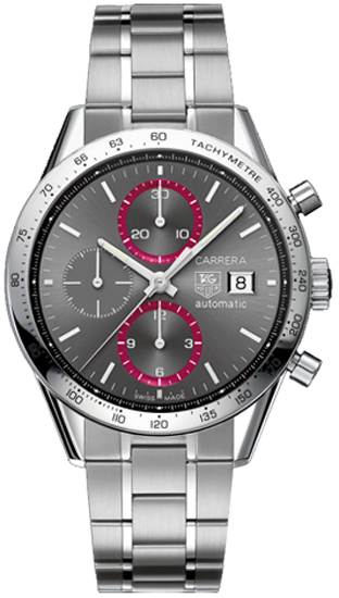 Tag Heuer Carrera Watches Mens Grey Self winding Automatic CV201AB-BA0794 Watch