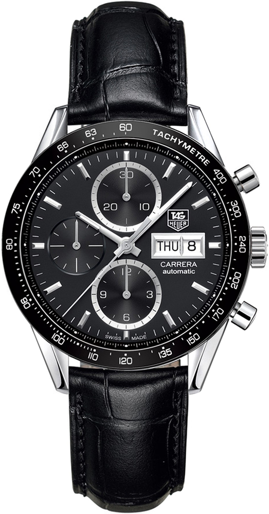 Tag Heuer Carrera Watches Mens Black Self winding Automatic CV201AG.FC6266 Watch