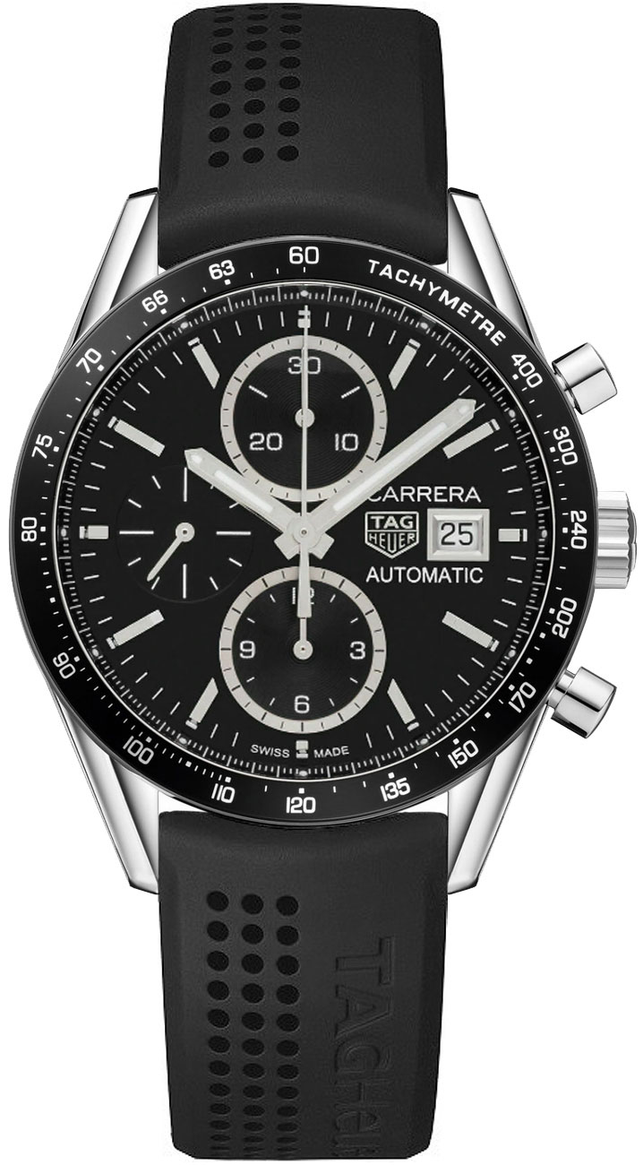 Tag Heuer Carrera Watches Mens Black Self winding Automatic CV201AJ-FT6040 Watch