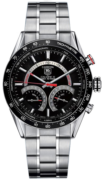 Tag Heuer Carrera Watches Mens Black Hybrid Electro Mechanical CV7A10-BA0795 Watch