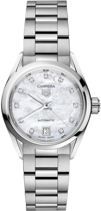 Tag Heuer Carrera Watches Ladies White Mother of Pearl Self winding Automatic WBN2412.BA0621 Watch