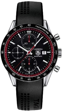 Tag Heuer Carrera Watches Mens Black Self winding Automatic CV201Z-FT6014 Watch