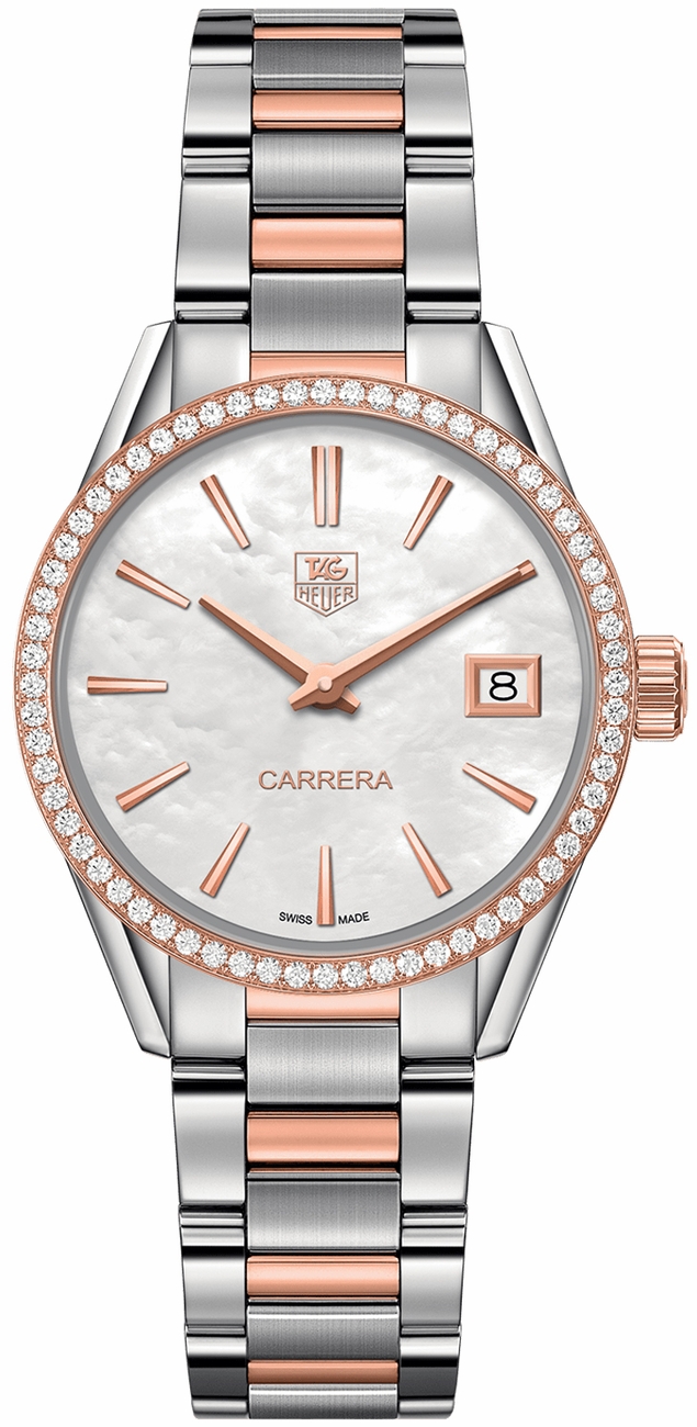 Tag Heuer Carrera Watches Ladies Pearl White Battery Operated Quartz WAR1353.BD0774 Watch