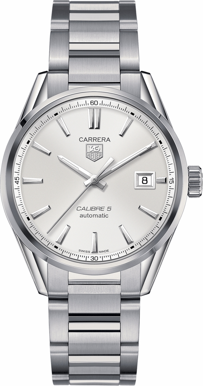 Tag Heuer Carrera Watches Mens Silver Self winding Automatic WAR211B.BA0782 Watch