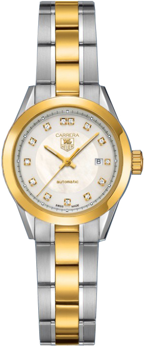 Tag Heuer Carrera Watches Ladies Pearl White Self winding Automatic WV2450-BD0797 Watch