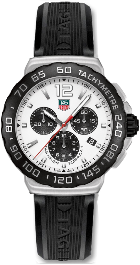 Tag Heuer Formula 1 Watches Mens White Battery Operated Quartz CAU1111-FT6024 Watch