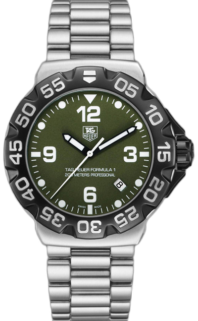 Tag Heuer Formula 1 Watches  Green Battery Operated Quartz WAH1113-BA0858 Watch