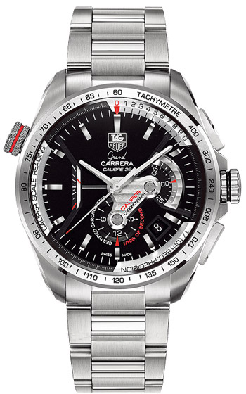 Tag Heuer Grand Carrera Watches Mens Black Self winding Automatic Chronometer CAV5115-BA0902 Watch