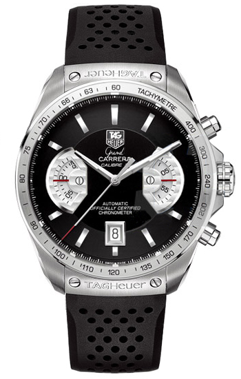 Tag Heuer Grand Carrera Watches Mens Black Self winding Automatic Chronometer CAV511A-FT6019 Watch