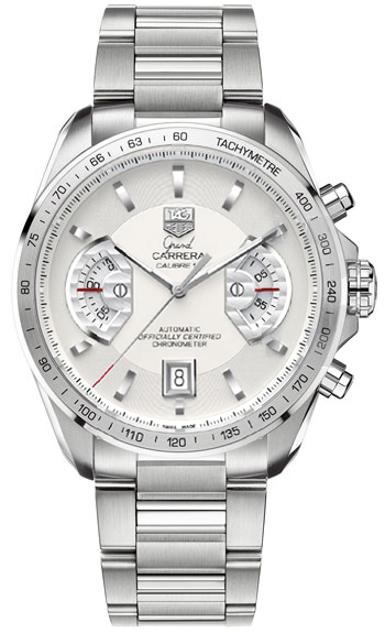 Tag Heuer Grand Carrera Watches Mens Silver Self winding Automatic Chronometer CAV511B-BA0902 Watch