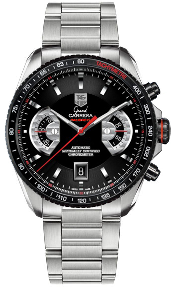 Tag Heuer Grand Carrera Watches Mens Black Self winding Automatic Chronometer CAV511C-BA0904 Watch